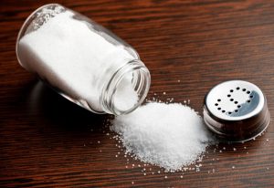 Salt shaker with salt